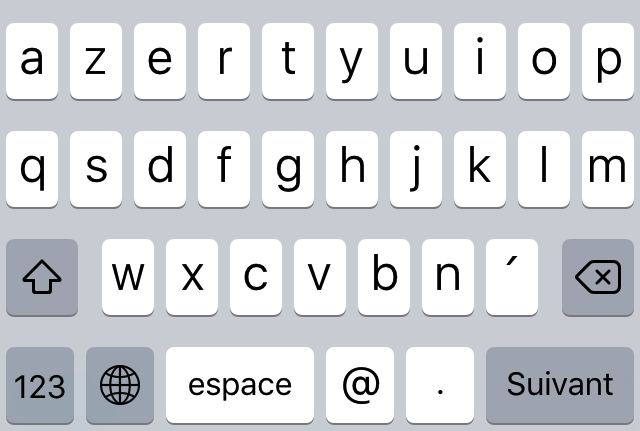 iOS EMAIL_ADDRESS keyboard